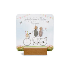  Pebble Art, MIni Glitter Block - Lucky to have a sister like you