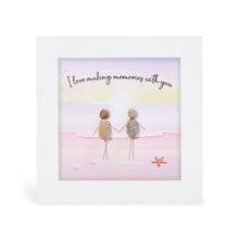  White Box Framed Pebble Art, Small - I love Making Memories with You