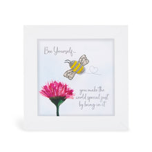  White Box Framed Pebble Art, Small - Bee Yourself..
