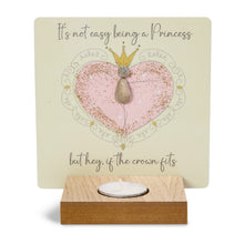  Pebble Art, Natural Wood T-light Candle Holder -  It's Not Easy Being a Princess