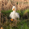 Pearl the goose is a soft, cuddely and suitable for all ages plushie designed by Hannah Dale. Pearl the goose is a perfect gift for any animal lovers. Wrendale Designs.