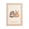 A flexible 2027 diary. Featuring a pale pink boarder, golden accents and an assortment of adorable animal illustrations by Hannah dale. Wrendale Designs. 