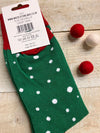 Women's Christmas Socks size 4-7 Dark Green Penguin and snowdrops extra tall on the leg, 23cm heel to top band 2