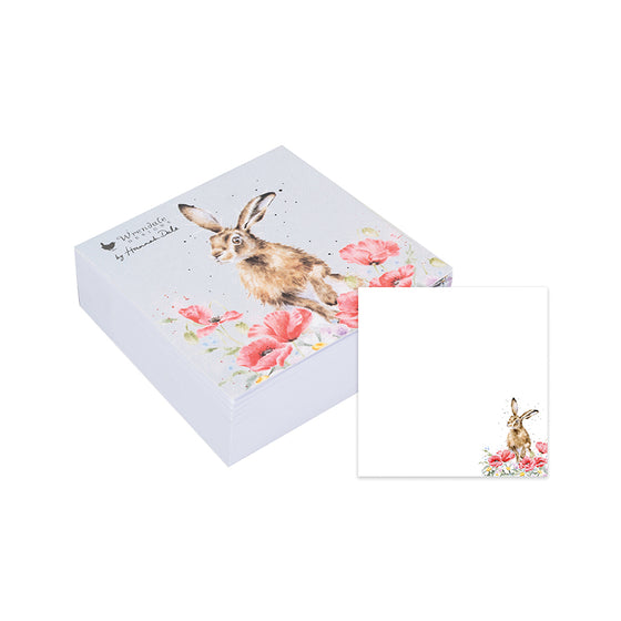 Wrendale Designs - Sticky Notes - Hare, Field of Flowers