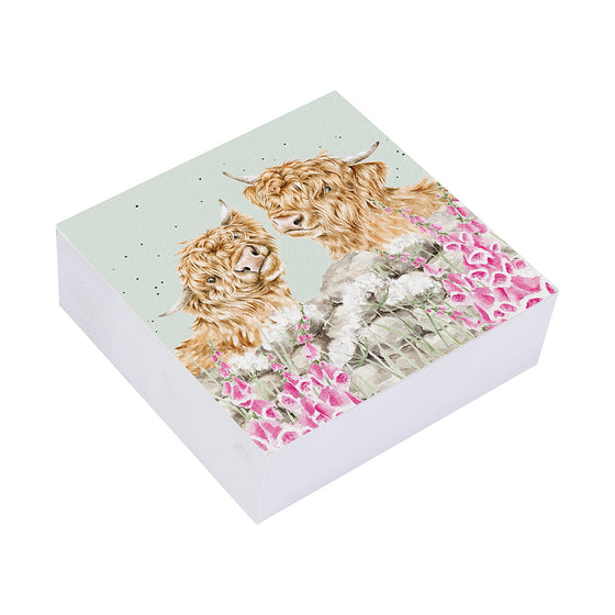 Wrendale Designs - Sticky Notes - Highland Cows, Just for Moo