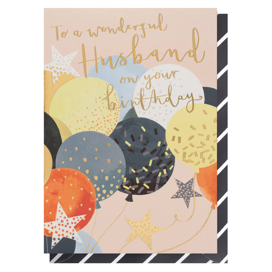 Blank Birthday Card - To a Wonderful Husband