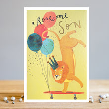  Gifts for women UK, Funny Greeting Cards, Wrendale Designs Stockist, Berni Parker Designs Gifts Greeting Cards, Engagement Wedding Anniversary Cards, Gift Shop Shrewsbury, Visit Shrewsbury Blank birthday card for young son, Lion themed blank birthday card, a roarsome son