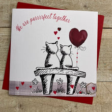  Gifts for women UK, Funny Greeting Cards, Wrendale Designs Stockist, Berni Parker Designs Gifts Greeting Cards, Engagement Wedding Anniversary Cards, Gift Shop Shrewsbury, Visit Shrewsbury, Blank Valentine's Day Card, Cat Themed, We are purrrfect together, black, white, red blank valentine's day card 1