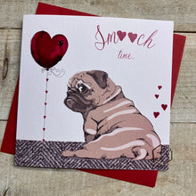  Gifts for women UK, Funny Greeting Cards, Wrendale Designs Stockist, Berni Parker Designs Gifts Greeting Cards, Engagement Wedding Anniversary Cards, Gift Shop Shrewsbury, Visit Shrewsbury, Blank Valentine's Day Card, Dog Themed blank Valentine's Day card, pug dog, Smooch Time, sweet blank valentine's day card 1