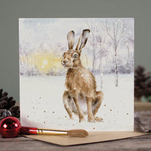  Wrendale Designs Christmas Card - Wild Hare in the Snow