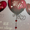 Elegant Blank Wedding Anniversary Card - To my Wonderful and Amazing Wife