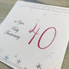 Elegant Blank 40th Wedding Anniversary Card - On Your Ruby Anniversary 40