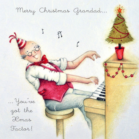 Berni Parker Designs - Grandad - Funny Christmas Card