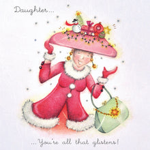  Berni Parker Designs - Daughter - Funny Christmas Card