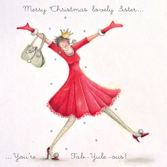 Berni Parker Designs - Sister - Funny Christmas Card