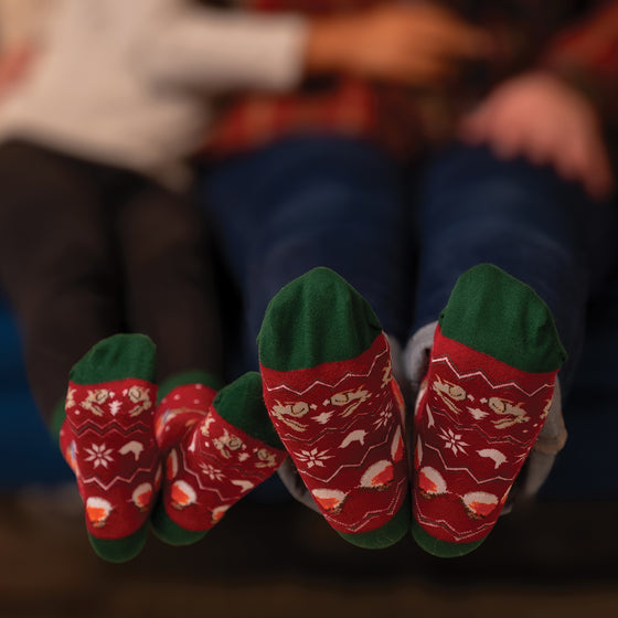 Wrendale Designs - Red Robin Bamboo Christmas Socks for the Family - Children Sizes 9-12