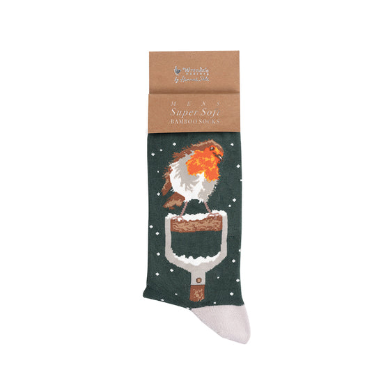 Wrendale Designs - Red Robin Bamboo Christmas Socks for Men