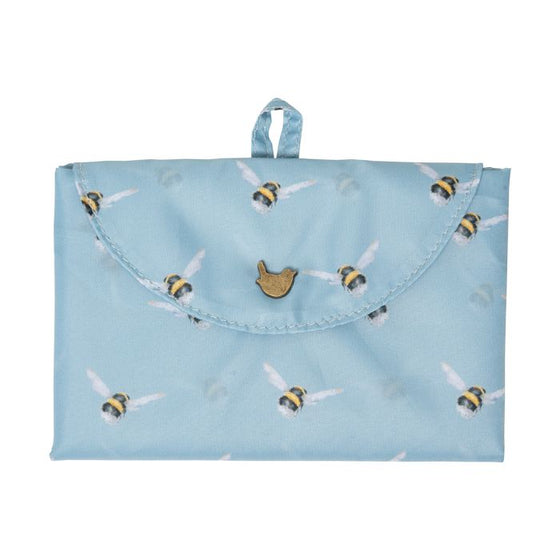 Wrendale Designs - Busy Bee Foldable Shopping Bag with Snap Closure