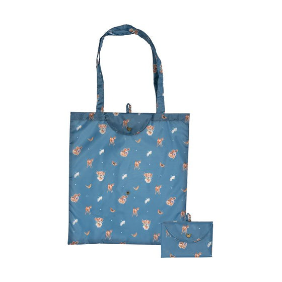 Wrendale Designs - Farmyard Friends Foldable Shopping Bag with Snap Closure