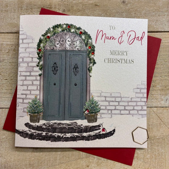 Elegant blank christmas card to mum and dad merry christmas 1