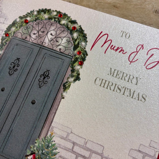Elegant blank christmas card to mum and dad merry christmas 2