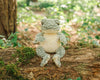 A cute, fluffy, junior frog plush named Elliott. Featuring a pale green body and pale yellow stomach. By Wrendale Designs.