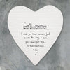 East of India - Heart Shaped Coaster - I Wish You Lived Nearer