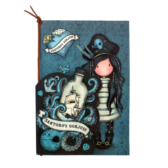 Gifts for women UK, Funny Greeting Cards, Wrendale Designs Stockist, Berni Parker Designs Gifts Greeting Cards, Engagement Wedding Anniversary Cards, Gift Shop Shrewsbury, Visit Shrewsbury Gorjuss by Santoro London Black Pearl Pirate Collection Set of 2 Stictched Notebooks Dark Teal Stationery Gifts for Girls 1