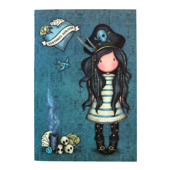 Gifts for women UK, Funny Greeting Cards, Wrendale Designs Stockist, Berni Parker Designs Gifts Greeting Cards, Engagement Wedding Anniversary Cards, Gift Shop Shrewsbury, Visit Shrewsbury Gorjuss by Santoro London Black Pearl Pirate Collection Set of 2 Stictched Notebooks Dark Teal Stationery Gifts for Girls 2