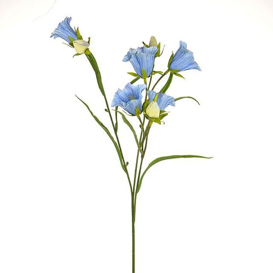 Artificial Flowers, Pale Blue Skye Bell Flower Spray, 48cm