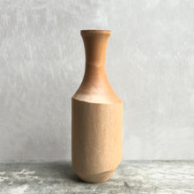  Hand Carved Round Wood Vase - Large