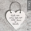 Gifts for women UK, Funny Greeting Cards, Wrendale Designs Stockist, Berni Parker Designs Gifts Greeting Cards, Engagement Wedding Anniversary Cards, Gift Shop Shrewsbury, Visit Shrewsbury Small Wood Gift Tag Girls Love Shoes 1