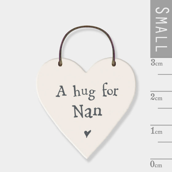 Gifts for women UK, Funny Greeting Cards, Wrendale Designs Stockist, Berni Parker Designs Gifts Greeting Cards, Engagement Wedding Anniversary Cards, Gift Shop Shrewsbury, Visit Shrewsbury Small Wood Gift Tag A Hug for Nan 3
