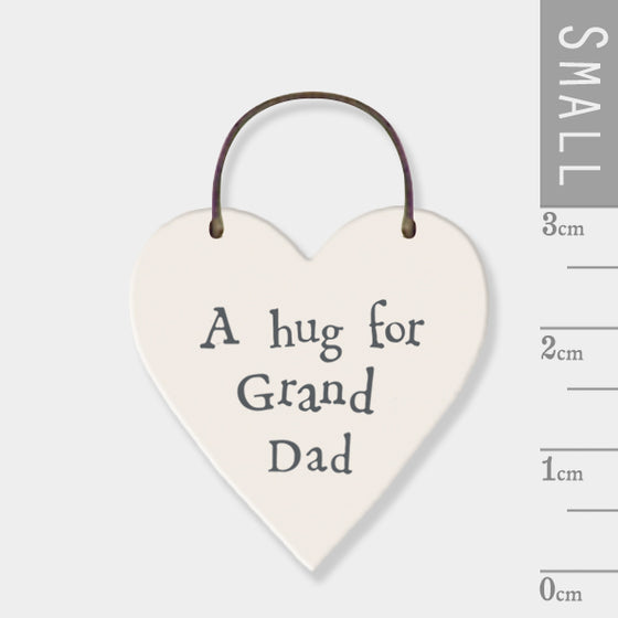 Gifts for women UK, Funny Greeting Cards, Wrendale Designs Stockist, Berni Parker Designs Gifts Greeting Cards, Engagement Wedding Anniversary Cards, Gift Shop Shrewsbury, Visit Shrewsbury Small Wood Gift Tag A Hug for Grandad 3
