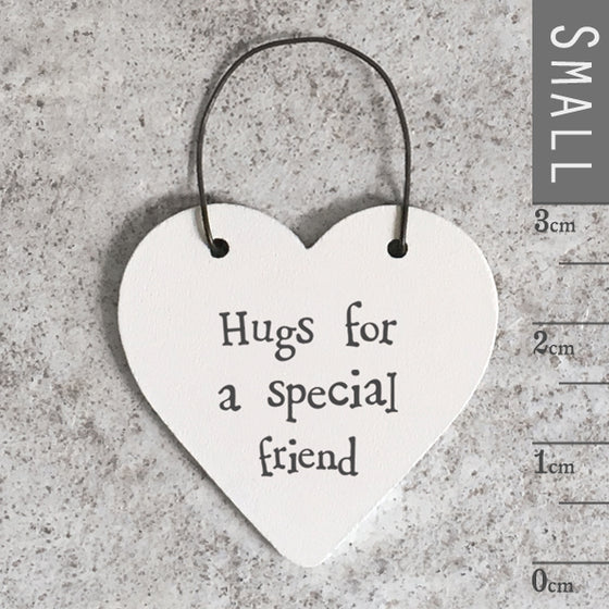 Gifts for women UK, Funny Greeting Cards, Wrendale Designs Stockist, Berni Parker Designs Gifts Greeting Cards, Engagement Wedding Anniversary Cards, Gift Shop Shrewsbury, Visit Shrewsbury Small Wood Gift Tag Hugs for Special Friend 1