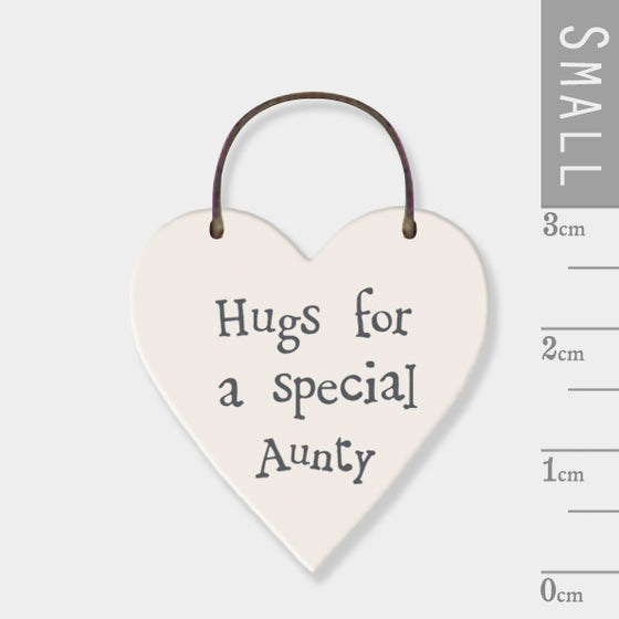 Gifts for women UK, Funny Greeting Cards, Wrendale Designs Stockist, Berni Parker Designs Gifts Greeting Cards, Engagement Wedding Anniversary Cards, Gift Shop Shrewsbury, Visit Shrewsbury Small Wood Gift Tag Hugs for Special Aunty 3
