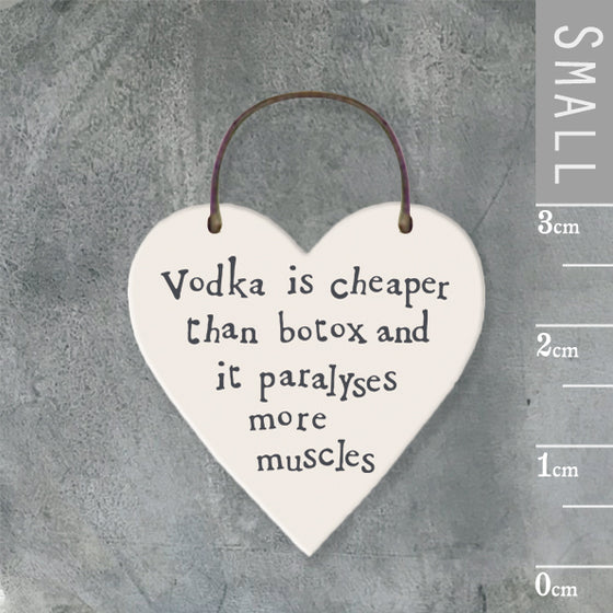Gifts for women UK, Funny Greeting Cards, Wrendale Designs Stockist, Berni Parker Designs Gifts Greeting Cards, Engagement Wedding Anniversary Cards, Gift Shop Shrewsbury, Visit Shrewsbury Small Wood Gift Tag Vodka is Cheaper than Botox