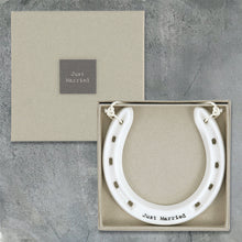  East of India - Porcelain Horseshoe - Just Married