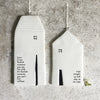 East of India - Porcelain Hanging House - Let's Snuggle Up and Stay on the Sofa