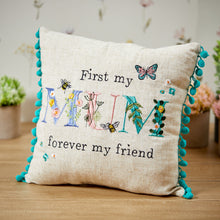  Blooming Lovely Square Embroidered Mum Cushion