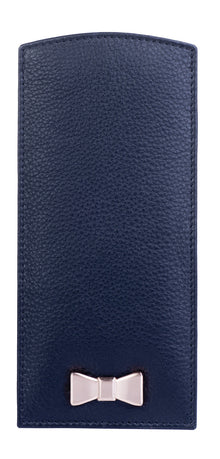  Luna Black Leather Glasses Case