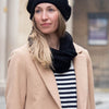 Charcoal Pointelle Knitted Snood