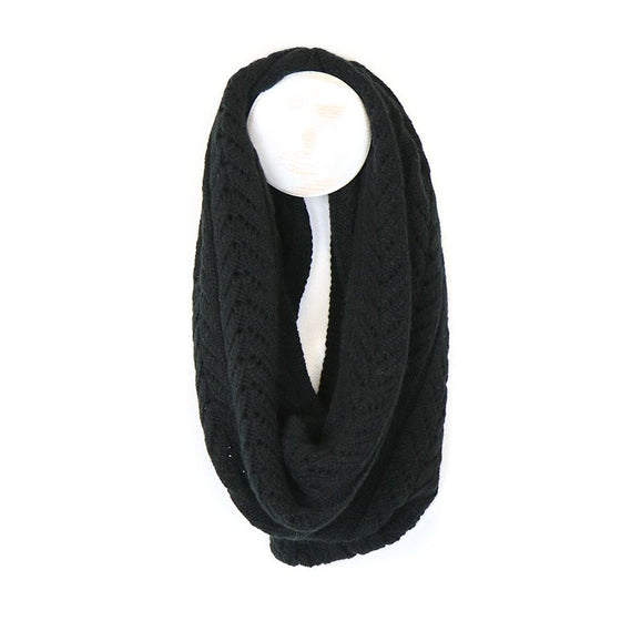Charcoal Pointelle Knitted Snood