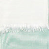 Creamy White and Sage Green Skinny Striped Lightweight Women's Scarf Freyed Edges Casual, Gifts for women mum daughter sister auntie grandma teenager 4