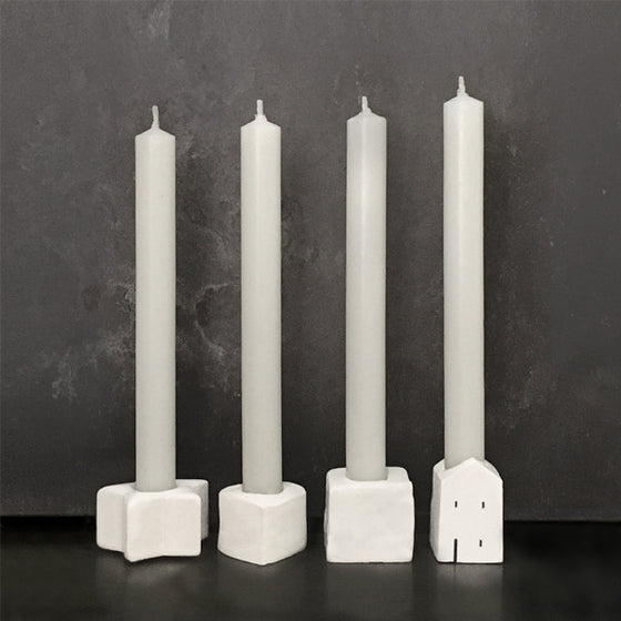 East of India - Cube-Shaped Candle Holder w/ Candle