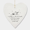 East of India - Porcelain Wobbly Hanging Heart - Grandma