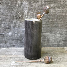  East of India - Medium Hand Painted Bud Vase - Black Wash