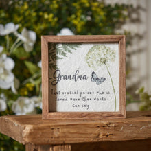  Spring Cottage Textured Canvas Wood Framed Plaque - Grandma
