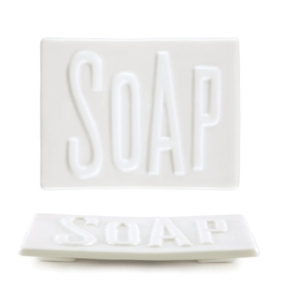 East of India - White Porcelain Soap Dish - SOAP