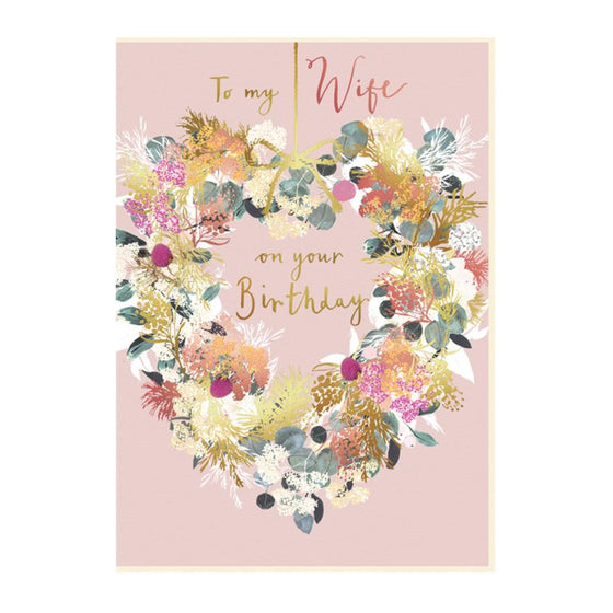 Gifts for women UK, Funny Greeting Cards, Wrendale Designs Stockist, Berni Parker Designs Gifts Greeting Cards, Engagement Wedding Anniversary Cards, Gift Shop Shrewsbury, Visit Shrewsbury My Wife Blank Birthday Card